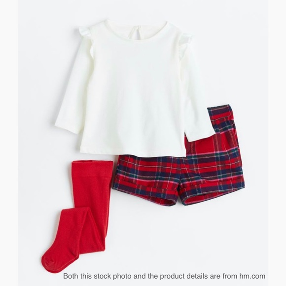 5/$18 H&M Baby Girl White Cotton Long Sleeve Ruffle Basic Layering Top Tee 9–12M - Picture 2 of 16